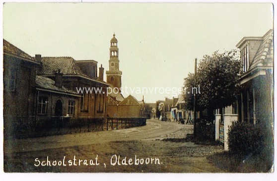ansichtkaarten Heerenveen: Schoolstraat Oldeboorn (170023)