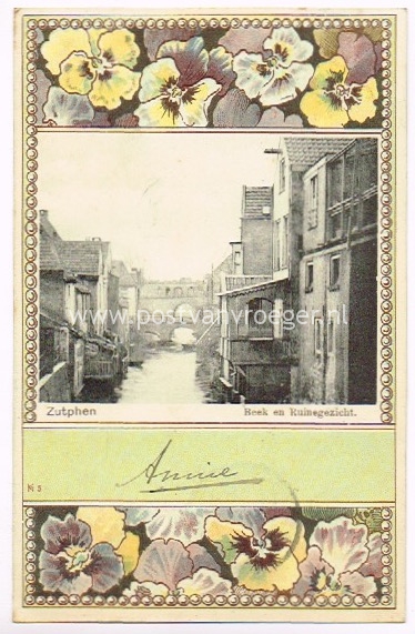 Knackstedt en Näther ansichtkaarten: Zutphen Beek en Ruinegezicht (1900)