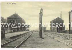 oude ansichten Weesp: oude ansicht van het station (170243)