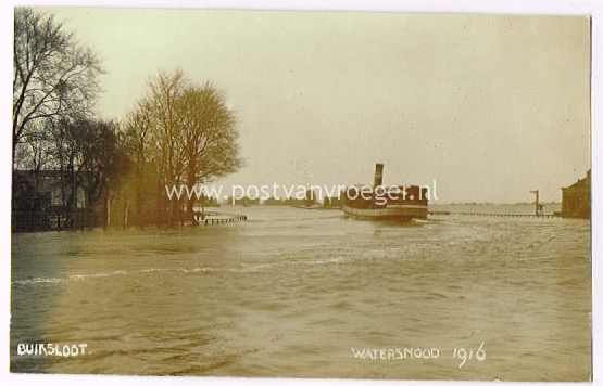 oude ansichten Buiksloot: fotokaart watersnood 1916 (170251)
