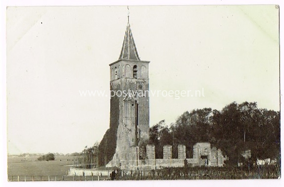 oude ansichtkaarten Warmond: fotokaart kerk (170585)