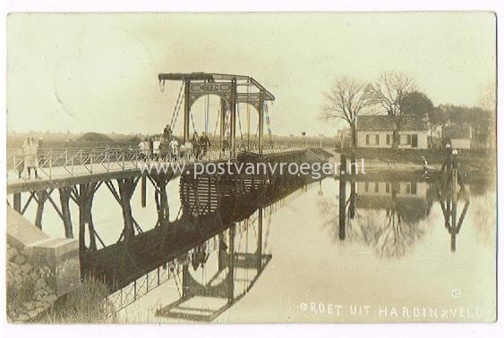 oude ansichtkaarten Hardinxveld: fotokaart brug (180203)