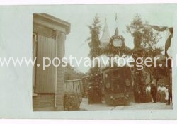 oude ansichten Varsseveld: fotokaart stoomtram GTW gezien vanaf Aaltense Weg
