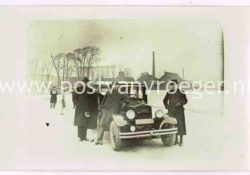 oude ansichtkaarten Zwijndrecht: fotokaart bevroren Oude Maas (190029)