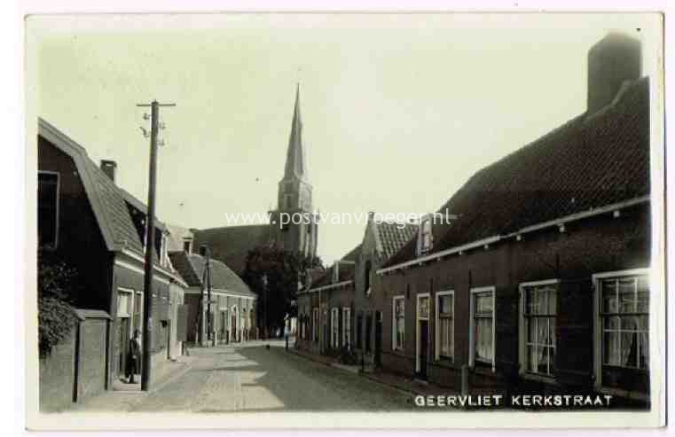 oude ansichten Geervliet: fotokaart Kerkstraat (190065)