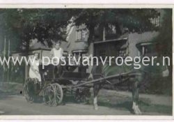 ansichtkaarten Ruurlo: oude fotokaart Borculoseweg bij Halte Autobus