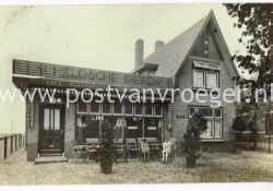 oude foto's Doetinchem: fotokaart "cafe restaurant de Harmonie" Terborgseweg 18, in 1928 verzonden  
