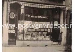 oude ansichten Rotterdam: fotokaart "De Wester Boekhandel (190293)