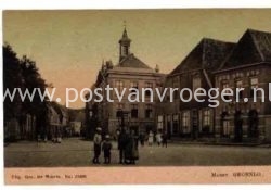 Oude ansichtkaarten van Groenlo : Tulpkaart Markt, verzonden in 1908
