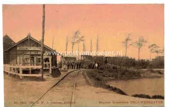oude ansichten Brouwershaven: tulpkaart station stoomtram  (200024)