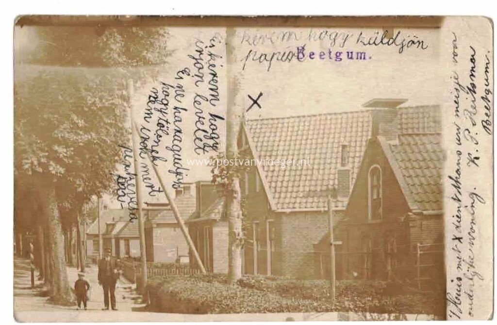 oude ansichten Beetgum: fotokaart Bitgum , verzonden in 1923