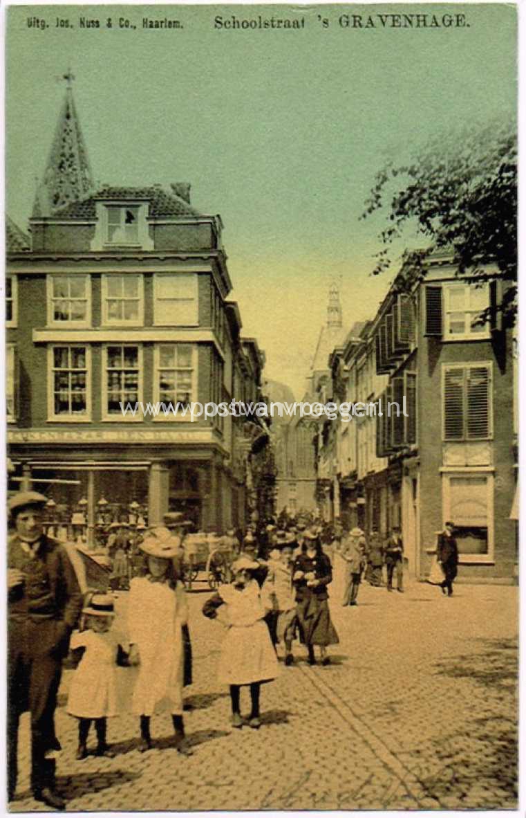 Wonderlijk oude ansichten den Haag: prachtige tulp kaart schoolstraat rond 1900 LO-66