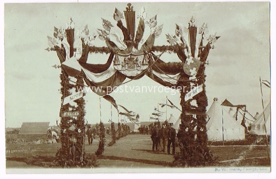 kamp Millingen bij Uddel: oude fotokaart legerkamp rond 1900 (170007)