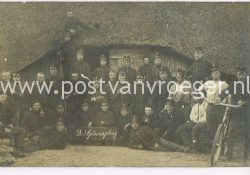 oude foto's Moergestel: fotokaart 'de Spinneploeg' militair verzonden in 1914 (170018)