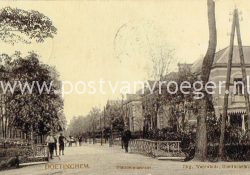 oude ansichtkaarten Doetinchem: tulpkaart Plantsoenstraat 1907