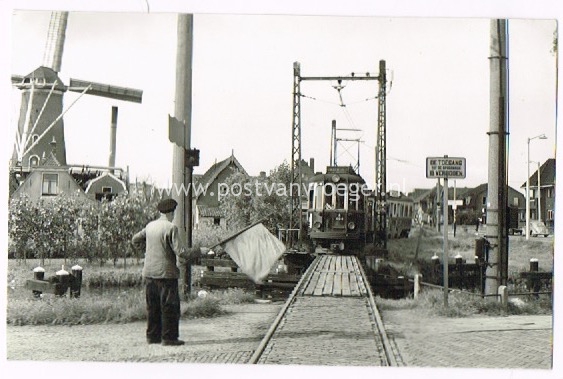 oude ansichtkaarten Katwijk: fotokaart elektrische tram (170089)