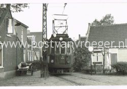 oude ansichtkaarten Katwijk: fotokaart elektrische tram (170090)