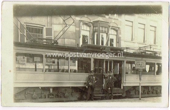 elektrische tram Den haag-Rijswijk-Delft: mooie fotokaart (170128)