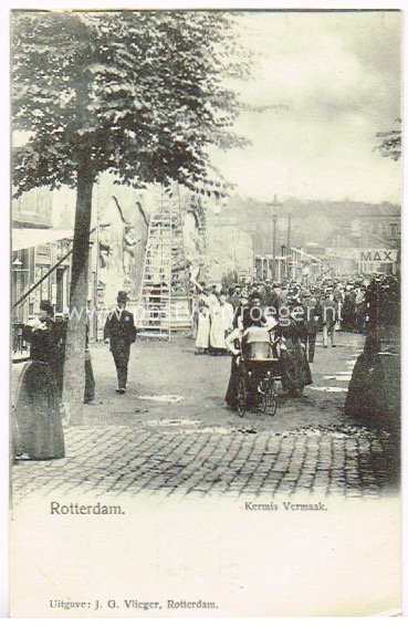 oude ansicht kermis Rotterdam: Kermisvermaak rond 1900 (170206)