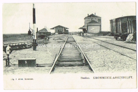 oude ansichtkaarten Krommenie: station Krommenie Assendelft (170246)