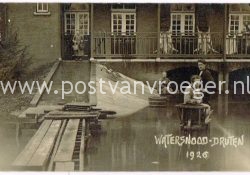 oude ansichtkaart Druten: fotokaart watersnood 1926 met geslachte koeien 170317