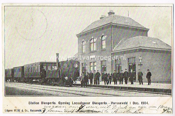 Station Dinxperlo. Opening Locaalspoor Dinxperlo-Varsseveld 1 Dec. 1904