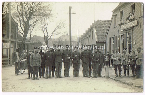 oude foto's Dinxperlo: fotokaart Nederlandse en Duitse douane, gelopen in 1915