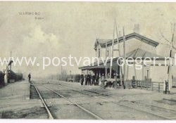 oude ansichtkaarten Warmond: station Warmond in 1918 (170613)