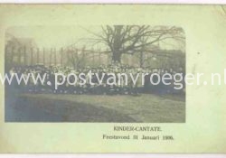 oude fotokaart Kinder Cantate Feestavond 31 Januari 1906, maar waar? Den Haag? Delft? (170765)