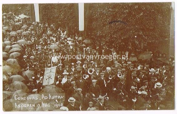oude foto Asperen: concours 'Ad Astra' 13 Aug. 1908 (180113)-mooi gelopen in 1908