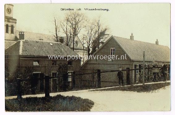 oude foto Waardenburg: fotokaart 1913 (180226)