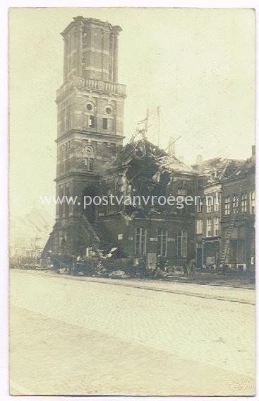 oude ansichtkaarten Zutphen: brand wijnhuistoren, verzonden in 1920