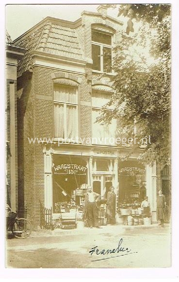 oude ansichten Franeker: fotokaart winkel Durk Postma- Waagstraat 15 (180328)