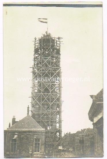 oude fotokaarten Zutphen: fotokaart brand Wijnhuistoren