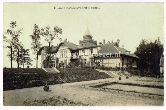 ansichtkaarten Gorssel: fotokaart huize Ravensweerd, verzonden in 1918