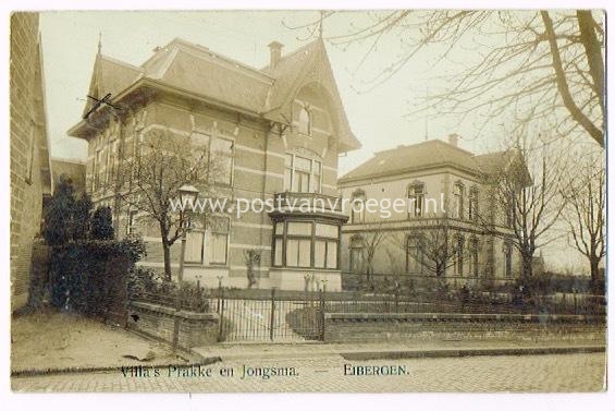 oude ansichtkaarten Eibergen: fotokaart villa's Prakke en Jongsma (180325)