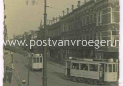 Rotterdam oude foto's: fotokaart met electrische trams in 1928 - wie weet waar precies? (190012)