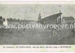 De vliegduivel Jan Olieslagers, met zijn Bleriot Machine, vliegt te Rotterdam in 1910 (190069)