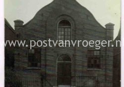 oude ansichten Oost Souburg, fotokaart afgebroken kerk Kanaalstraat 8 (190094)