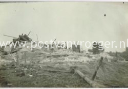 stormramp Beltrum 1927: fotokaart met ravage 