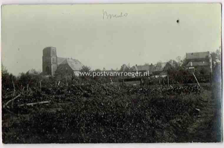 stormramp Borculo 1925: fotokaart verwoeste kerk
