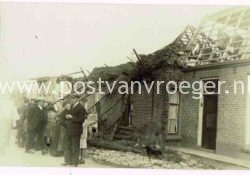 oude ansichten van Borculo: fotokaart schade na stormramp 1925