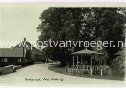 oude ansichtkaarten van Waardenburg: fotokaart Kerkstraat, verzonden in 1934 (190237)