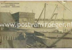 oude ansichtkaarten Sliedrecht: fotokaart scheepswerf Roorda, verzonden in 1925 (190244)