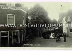 oude ansichten Oudewater: Bromografia fotokaart Haven, verzonden in 1933 (190256)