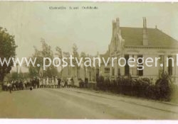 oude ansichtkaarten Oudehaske : fotokaart christelijke school, verzonden in 1912 (190259)