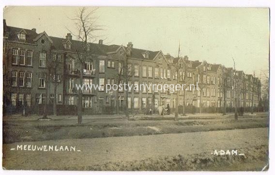 Amsterdam in oude ansichten: fotokaart Meeuwenlaan, verzonden in 1920 (190289)