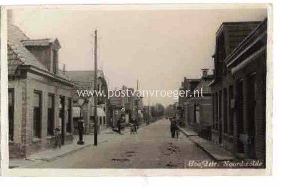 oude foto's Noordwolde: fotokaart hoofdstraat (200049)