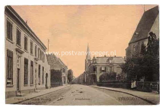 oude ansichtkaarten Terborg: tulpkaart Hoofdstraat Avenarius ca 1910