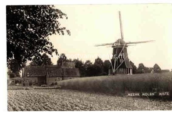 oude fotokaart Winterswijk: Meenk Molen Miste